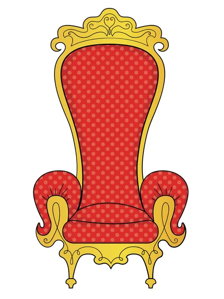 Isolado em fundo branco. O objeto do interior, o trono do rei. Raster. — Fotografia de Stock