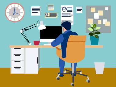 Programcı iş konseptinde. Web afiş, infographics, kahraman görüntüleri için kullanabilirsiniz. Minimalist tarzda. Yassı isometrik raster
