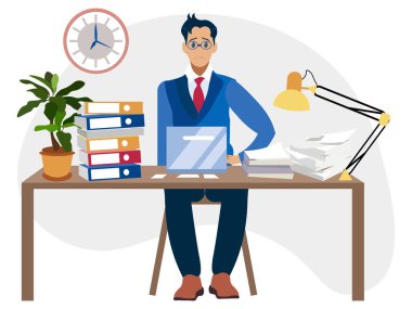 Programcı iş konseptinde. Web afiş, infographics, kahraman görüntüleri için kullanabilirsiniz. Minimalist tarzda. Yassı isometrik raster