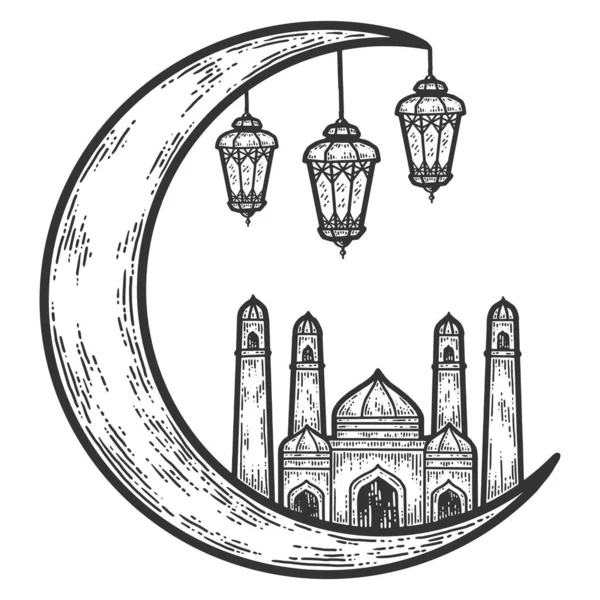 Taj Mahal. Signos y símbolos de Turquía. Boceto imitación tablero de rasca. — Vector de stock