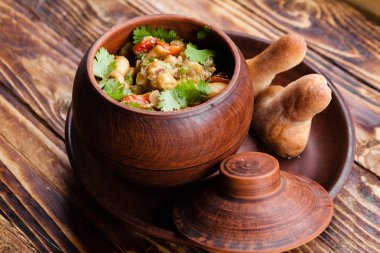 çeşitli Gürcü yemekler ve aperatifler