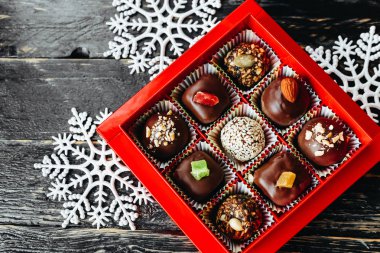 Festival tatlı çörekler ve şeker ile Yılbaşı dekor