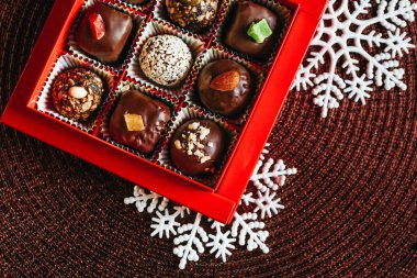 Festival tatlı çörekler ve şeker ile Yılbaşı dekor