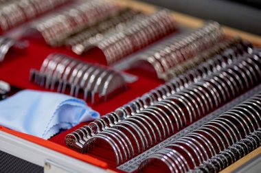 Ayrıntılar ophthalmologists ofisinde. Vizyon onay, ölçümleri.