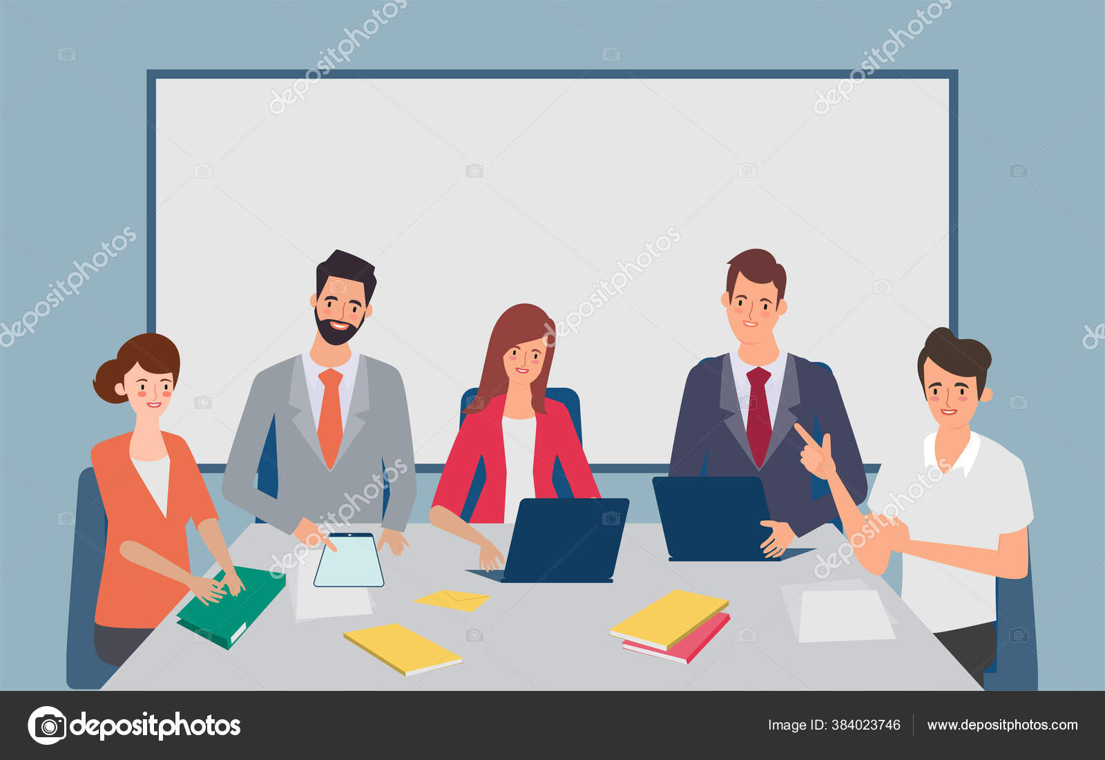 Brainstorming Teamwork Character Business People Teamwork Office Character  Animation Motion Stock Vector Image by ©Feliz_Diseno #384023746