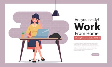 İnsanlar evden ve konferanstan çalışırlar..