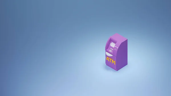 Bank ATM isometric illustration