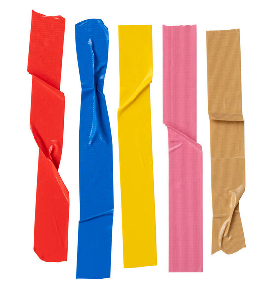 Conjunto Vista Superior Cinta Adhesiva Vinilo Multicolor Cinta Tela Forma — Foto de Stock