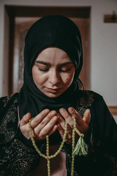 Muslim woman pray in mosque