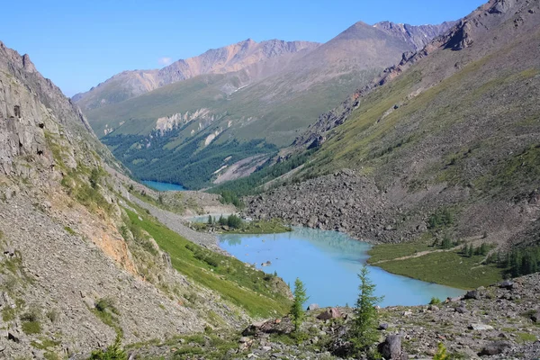 Turkuaz Gölü dağlarda. Altay, Rusya Federasyonu