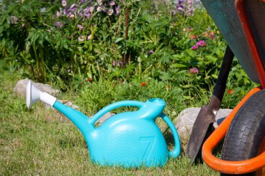 bahçede çim Bahçe aletleri