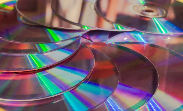 光沢のある CD ディスク パターン. — ストック写真