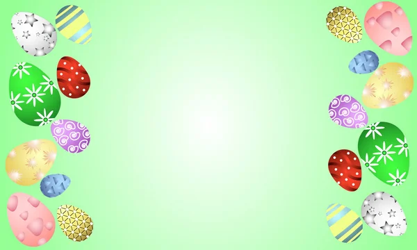 Plantilla de coloridos huevos de Pascua vector EPS10 . — Vector de stock