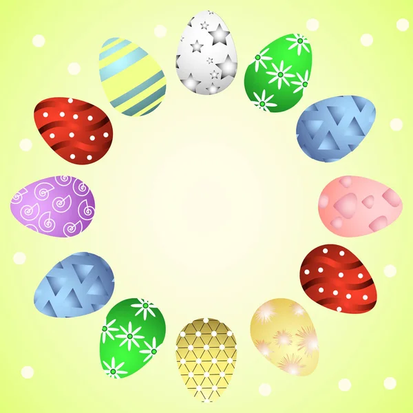Template of colorful easter eggs vector EPS10. — Stock Vector