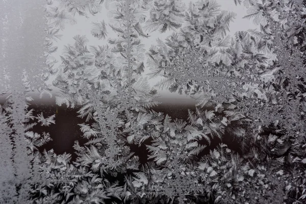 Frosty window glass texture, ice pattern.