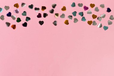 Renkli kalp etkisi doku. Kopyalama alanı.