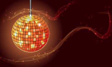 Brignt sparkles vektör Eps10 ile Disko topu.