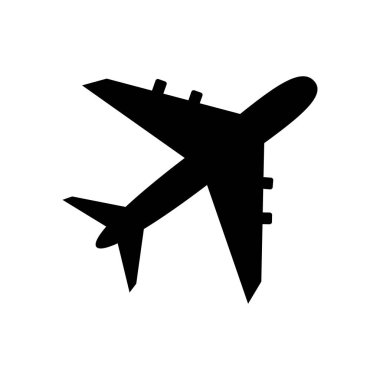 Uçak simge vektör.