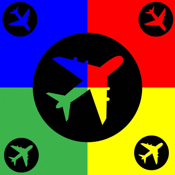 Transparent plane icon vector.