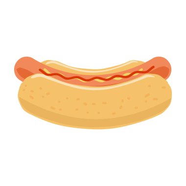 Sosisli çörek. Sosisli vektör Eps10.
