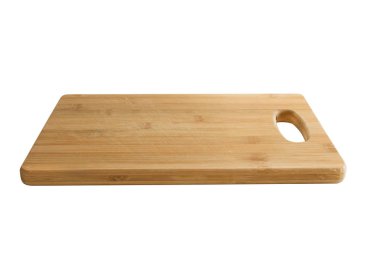 Ahşap mutfak kesme tahtası Isolated beyaz arka plan.