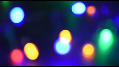 Noel renkli bokeh arka planı. Çok renkli bayram şenliği..