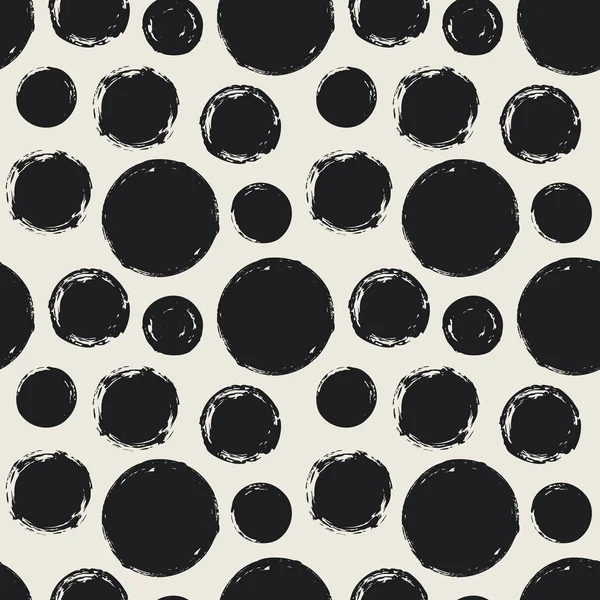 Seamless pattern with grunge circles — Stock Vector