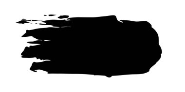 Fırça dalgalı el siyah mürekkeple boyalı