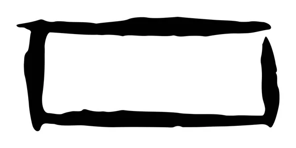 Πλαίσιο πανό ζωγραφισμένα στο χέρι με μαύρο πινέλο μελανιού — Διανυσματικό Αρχείο