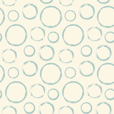 Elle boyanmış mürekkep daireleri ile kusursuz desen