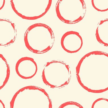 Elle boyanmış mürekkep daireleri ile kusursuz desen