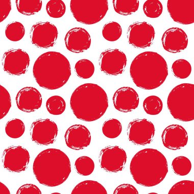 Elle boyanmış mürekkep daireleri ile kusursuz desen