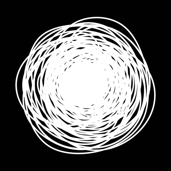 Grungy ronde Krabbel cirkel — Stockvector