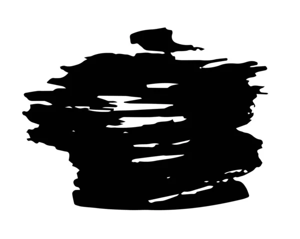 Pensla stroke handmålad med svart bläck — Stock vektor