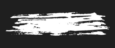 Beyaz arka planda izole edilmiş siyah mürekkep fırçasıyla boyanmış dikdörtgen el yazısı. Vektör illüstrasyonu