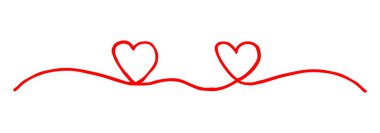 Kalp Sevgililer Günü fırça ve mürekkeple boyanmış bir el.