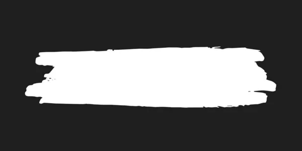 Прямокутна Банерна Рука Пофарбована Чорним Пензлем Ізольована Білому Тлі Векторні — стоковий вектор