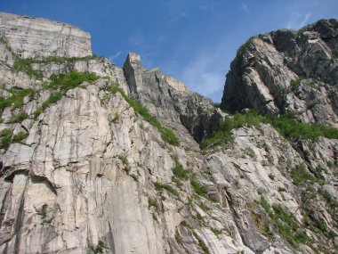 Norveç'te rock Preikestolen