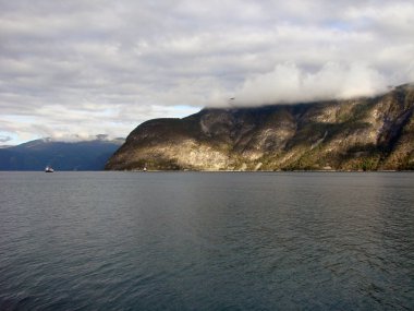 Sognefjord bulutlar, Norveç                               
