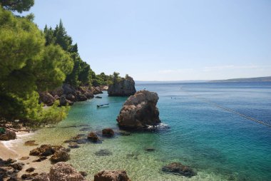 Hırvatistan kıyısında küçük bir koy