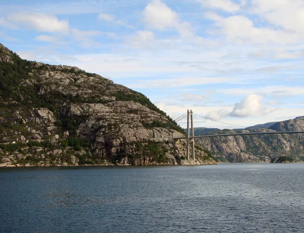 Puente Vía Sognefjord Noruega — Foto de Stock