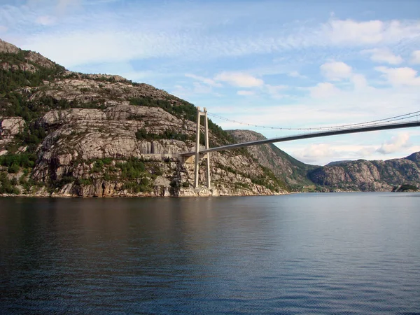 Sognefjord 노르웨이 브리지 — 스톡 사진