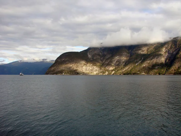 Sognefjord Oblacích Norsko — Stock fotografie