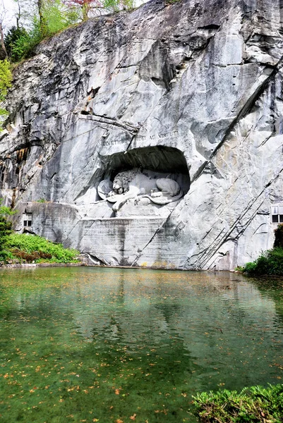 Famoso Monumento León Lucerna Suiza —  Fotos de Stock