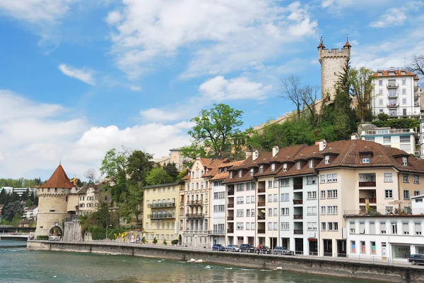 Vista Ciudad Lucerna Suiza — Foto de Stock