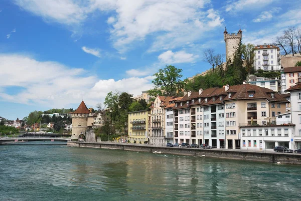 Lucerne Isviçre Şehri Manzarası — Stok fotoğraf