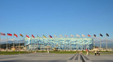 Olimpik Park, Sochi, Rusya Eylül 2014: Sochi macera parkı, kış sporları 