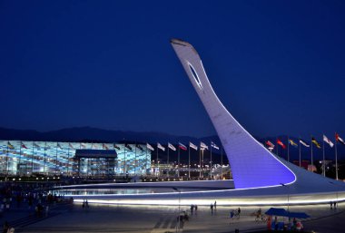 Olimpik Park, Sochi, Rusya Eylül 2014: Sochi Macera Parkı, Olimpiyat meşalesinin 