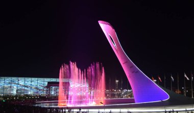 Olimpik Park, Sochi, Rusya Eylül 2014: Sochi Macera Parkı, Olimpiyat meşalesinin 
