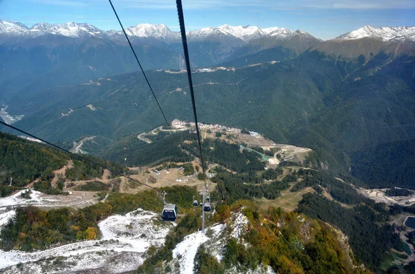 Vista Cume Achishkho Krasnaya Polyana Sochi Rússia — Fotografia de Stock